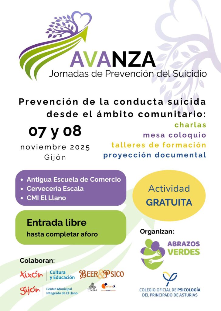 Cartel Jornadas AVANZA de Abrazos verdes