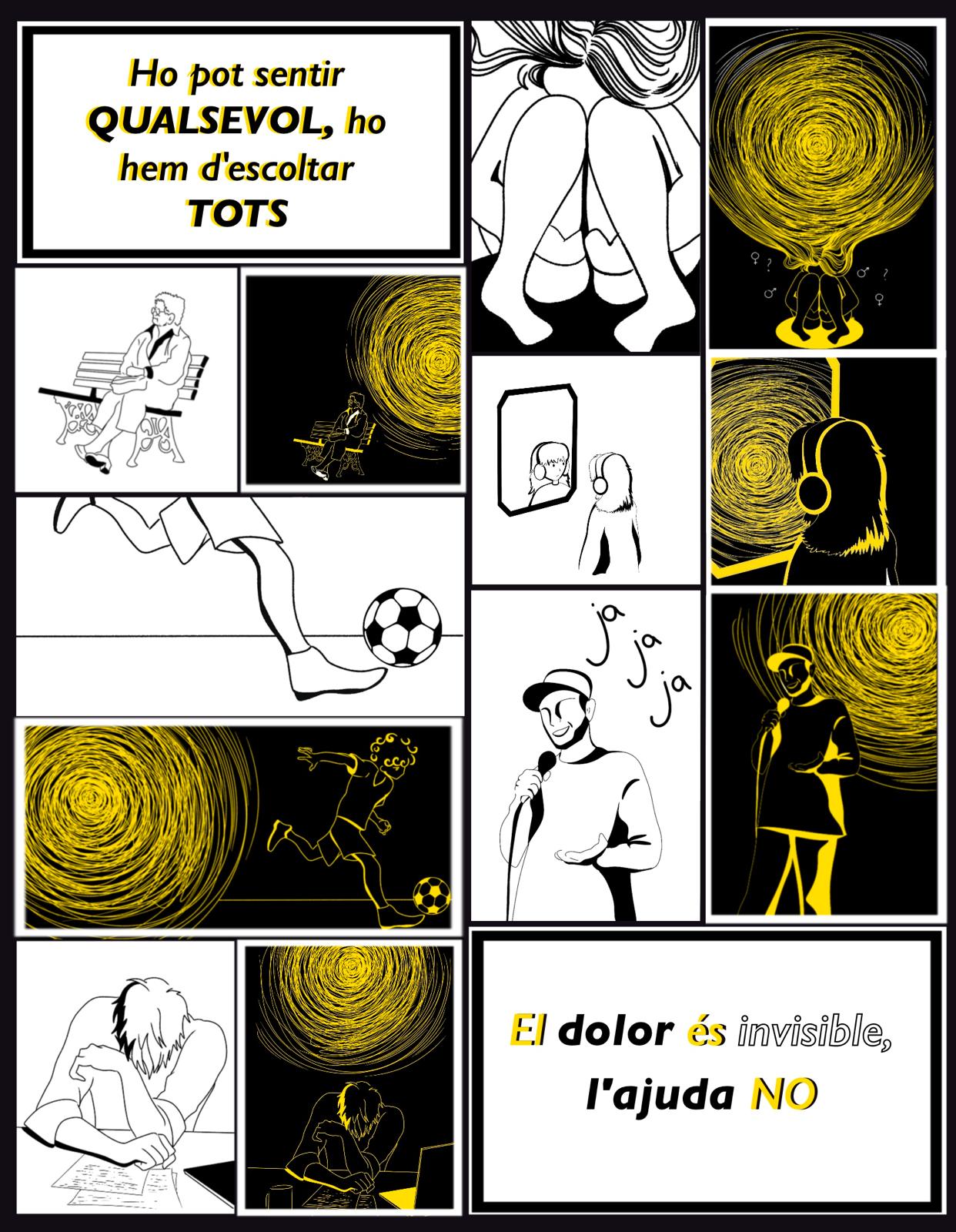 còmic Grup Xarxa de vida APS URV. Formación digital y social para la prevención del suicidio APS URV